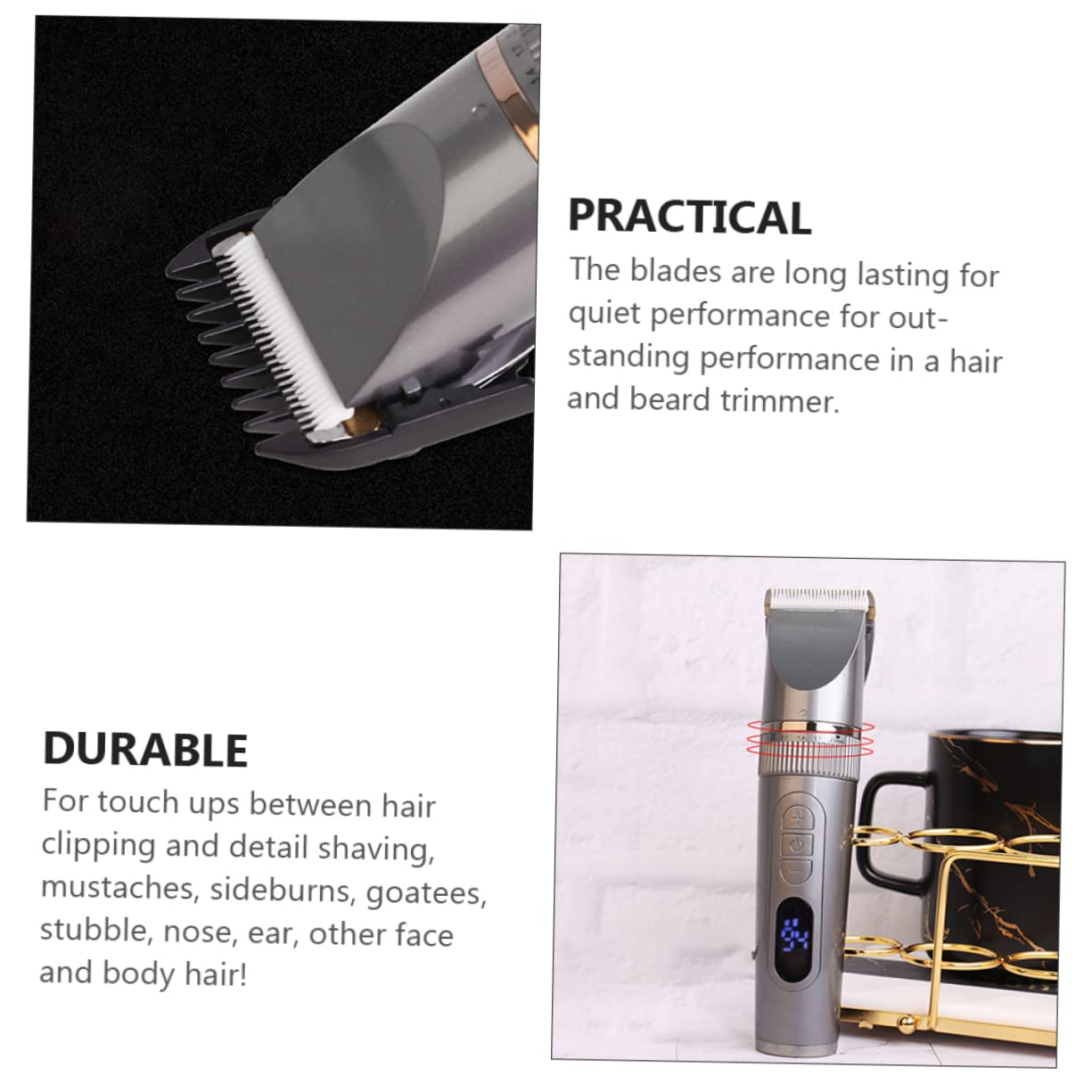 Didiseaon 1set Professionale Di Tagliacapelli e Regolabarba Elettrico Con Display Led Kit Completo Per Taglio e Della Barba Adatto Per Uso Domestico e Principianti