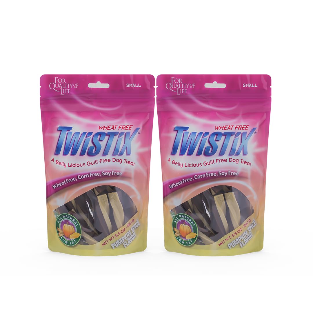 Twistix Canister Twisted Dental Dog Treats with Pumpkin Spice Flavour for Dog’s Daily Dental Hygiene Dog Treat for Fresh Breath and Clean Teeth, Small Pack of 2 (B098L55C99) Amazon Price History, Amazon Price Tracker