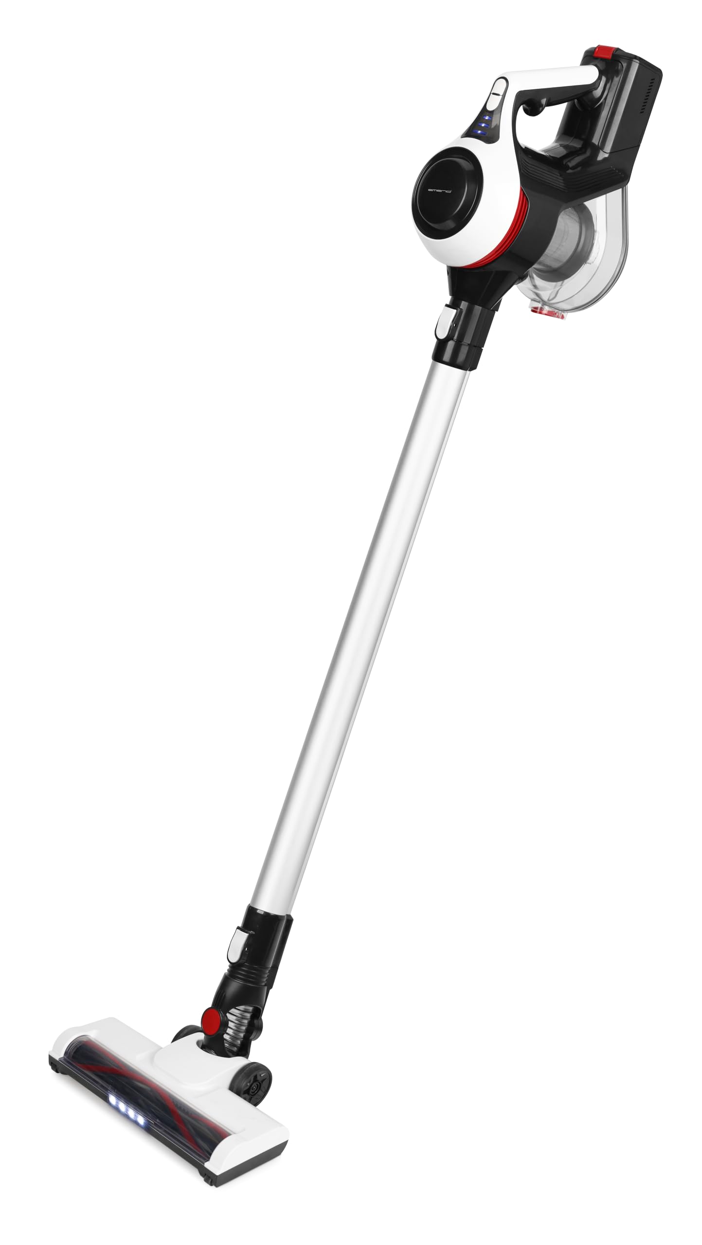Emerio UVC-130959, odkurzacz akumulatorowy, bezprzewodowy, 2 poziomy ssania, 130 W, 22,2 V, 2200 mAh, filtr HEPA H11, czarny/biały, 130 W, 1,2 l