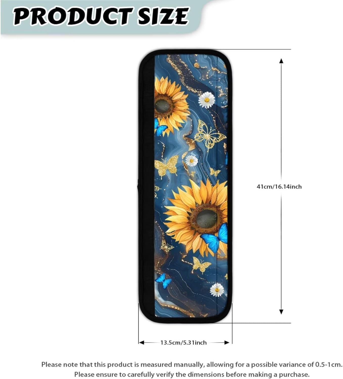 Refrigerator Handles Replacement 7Pcs Durable Protector Decoration Keep Appliance Clean for Fridge Microwave Stove Bathroom from Food Stains, Marble Sunflower Butterfly