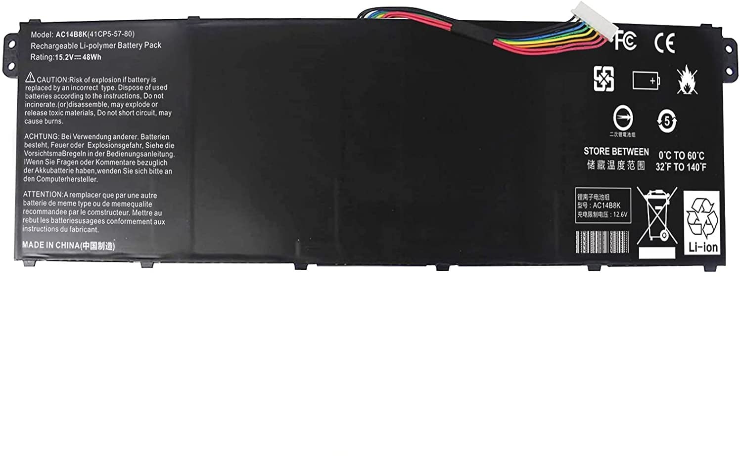 WISTAR AC14B8K Laptop Battery for Acer Aspire ES1-520, ES1-521, ES1-531, ES1-731 ES1-731G, E5-771, E5-771G Battery (B09TZWF1RZ) Amazon Price History, Amazon Price Tracker