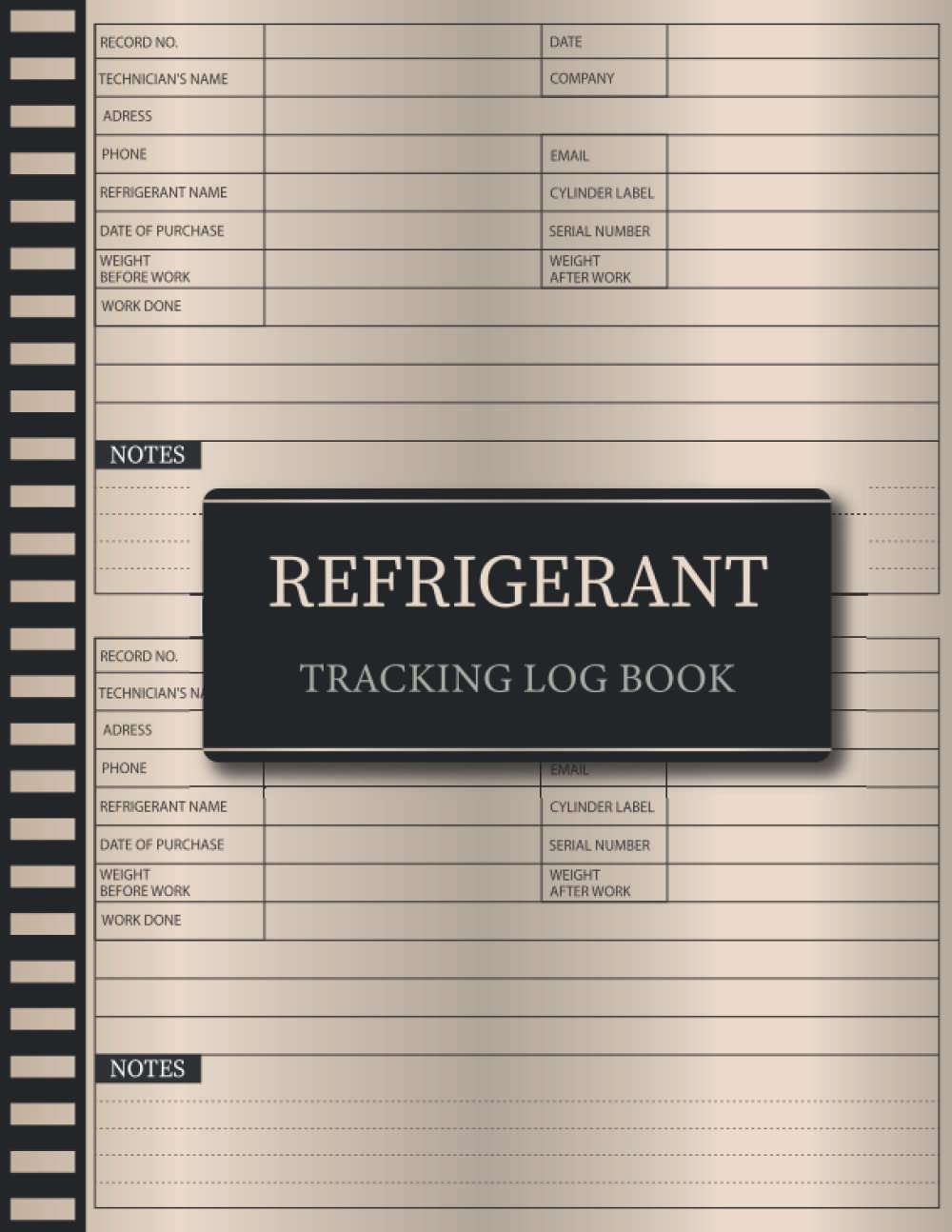 Refrigerant Tracking log book Technician Refrigerant Journal