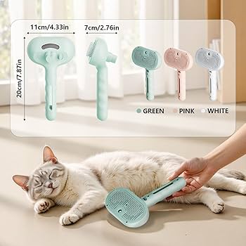 Bobopal Cat Steam Brush, 3 In 1 Cat Grooming Brush For