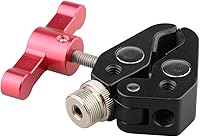 Vista 6 de CAMVATE Super Clamp - 1673 - Pinza de alicates de cangrejo con tornillo de conversión de 1/4 a 5/8 pulgadas (mango en T rojo)