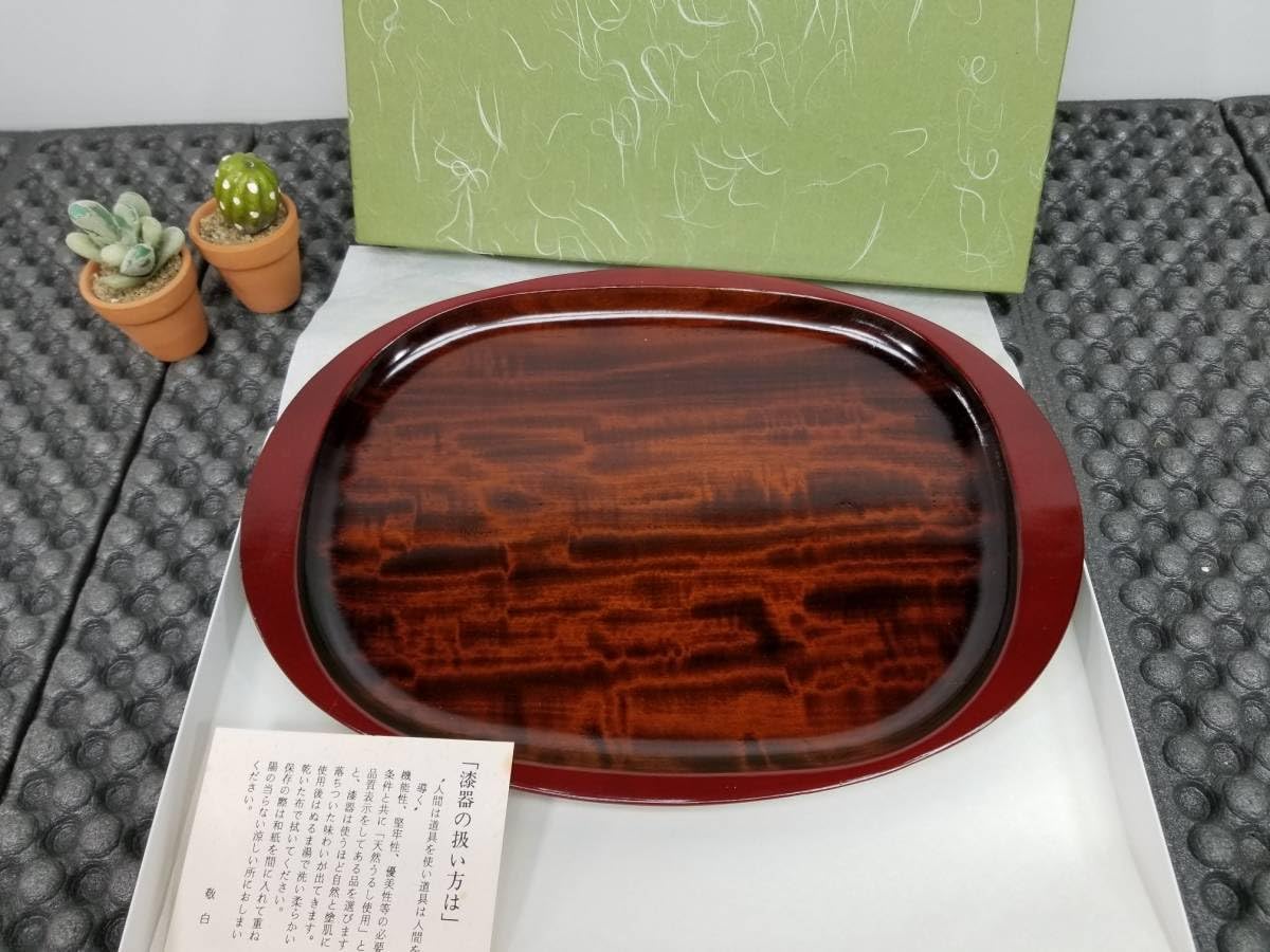 漆のトレー　お盆 IwaiLoft レトロ トレー トレイ カフェトレー ティートレー 22cm