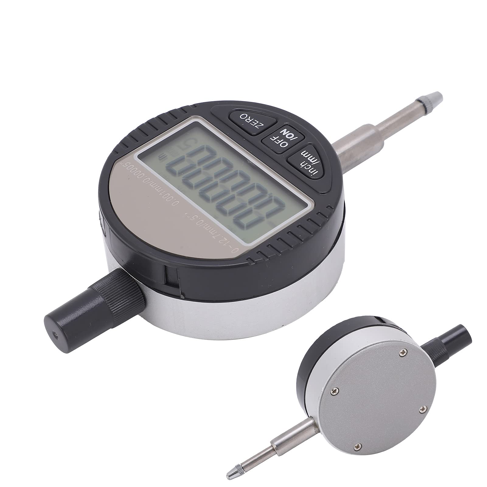 Indicador de cuadrante Herramienta de medición digital dimensional de 0-12,7 mm con conversión en pulgadas de resolución de 0,001 mm para medición industrial