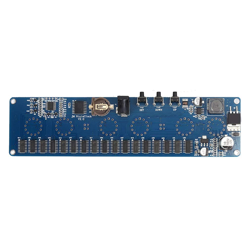 Cocoarm STM8S005 Płytka Drukowana RGB MicroUSB Płytka Zegarowa 12 V 1 A ze Zintegrowanym Sterownikiem IC Wyświetlacz Czasu 24-godzinnego i Kopia Zapasowa CR1220 dla Użytkowników Zegarów LED DIY