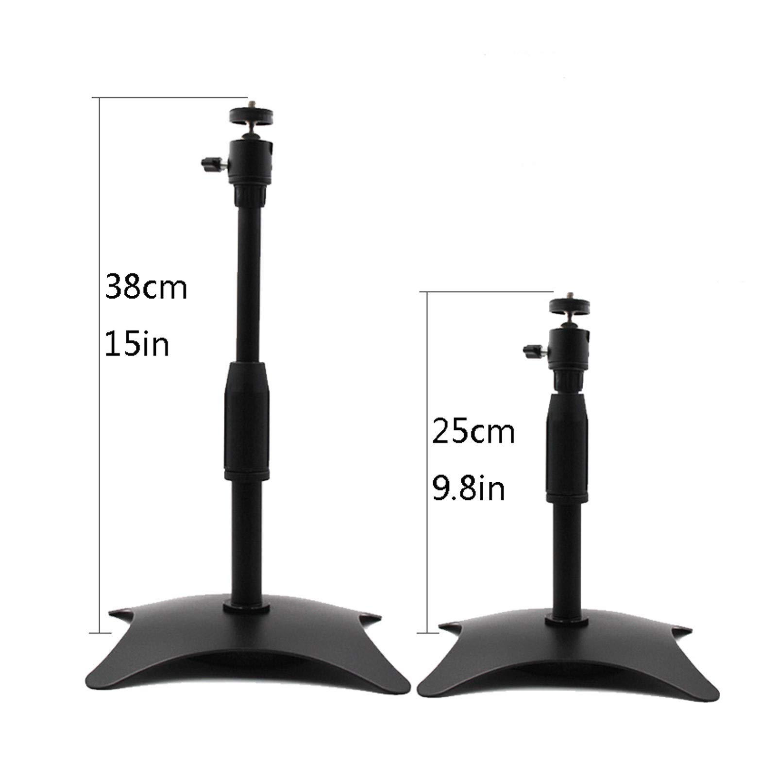 Atriles para proyectores Mini soporte para proyectores domésticos con cabezas giratorias de 360 ​​grados para proyectores Cámaras, montaje con balón metálico para cámara, negro Soportes para proyector