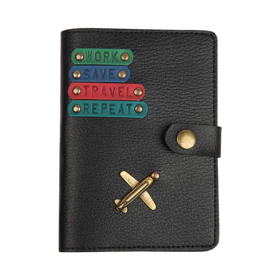 the bling stores Multicolored Leather Unisex Passport Cover. Unique Passport Holder for Men and Women with Trendy Looking Charms-picture-49