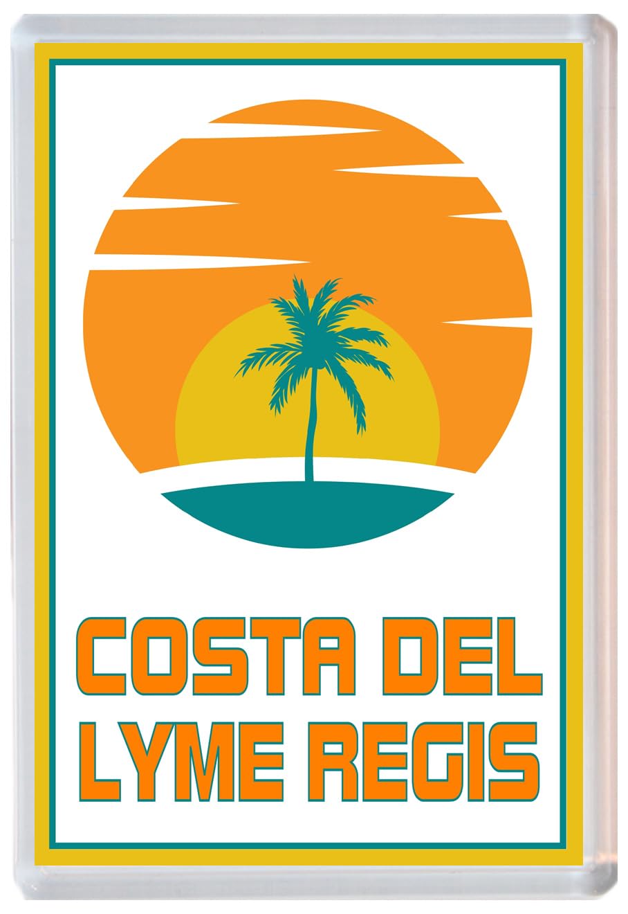 Baked Bean Store Multicolor Costa Del Lyme Regis - Jumbo Fridge Magnet 96 X 67Mm