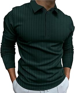Slim fit T-Shirt Freizeithemd Herrenhemd Langarm Einfarbig Sommerhemd Männer Solaverskragen Golf Tennis Sportshirt atmungsaktiv Freizeithirt Businesshemd Sport Tops
