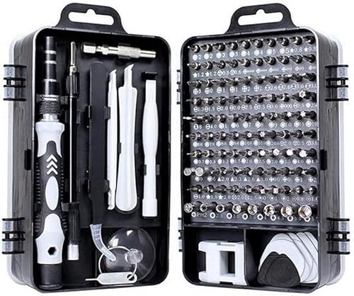 115 in 1 Screwdriver Set of Screw Driver Bit Set Multi-Function Precision Mobile Phone Repair Device Hand Tools Torx Hex Durable (Black