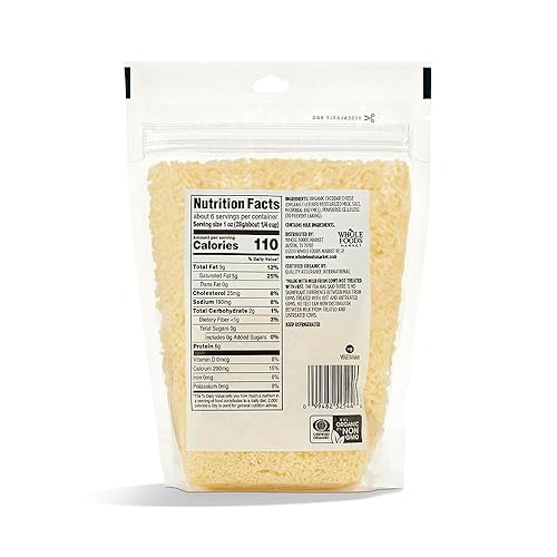 Miniatura 2 de 365 by Whole Foods Market, Cheddar Mild Fancy Shredded Organic, 6 onzas