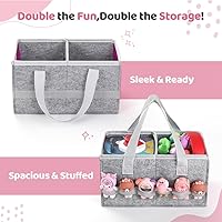 Vista 4 de Estuche de transporte para Toniebox Starter Set y figuras Tonies, bolsa plegable de tela de fieltro para viajes y juguete musical para Toniebox 2