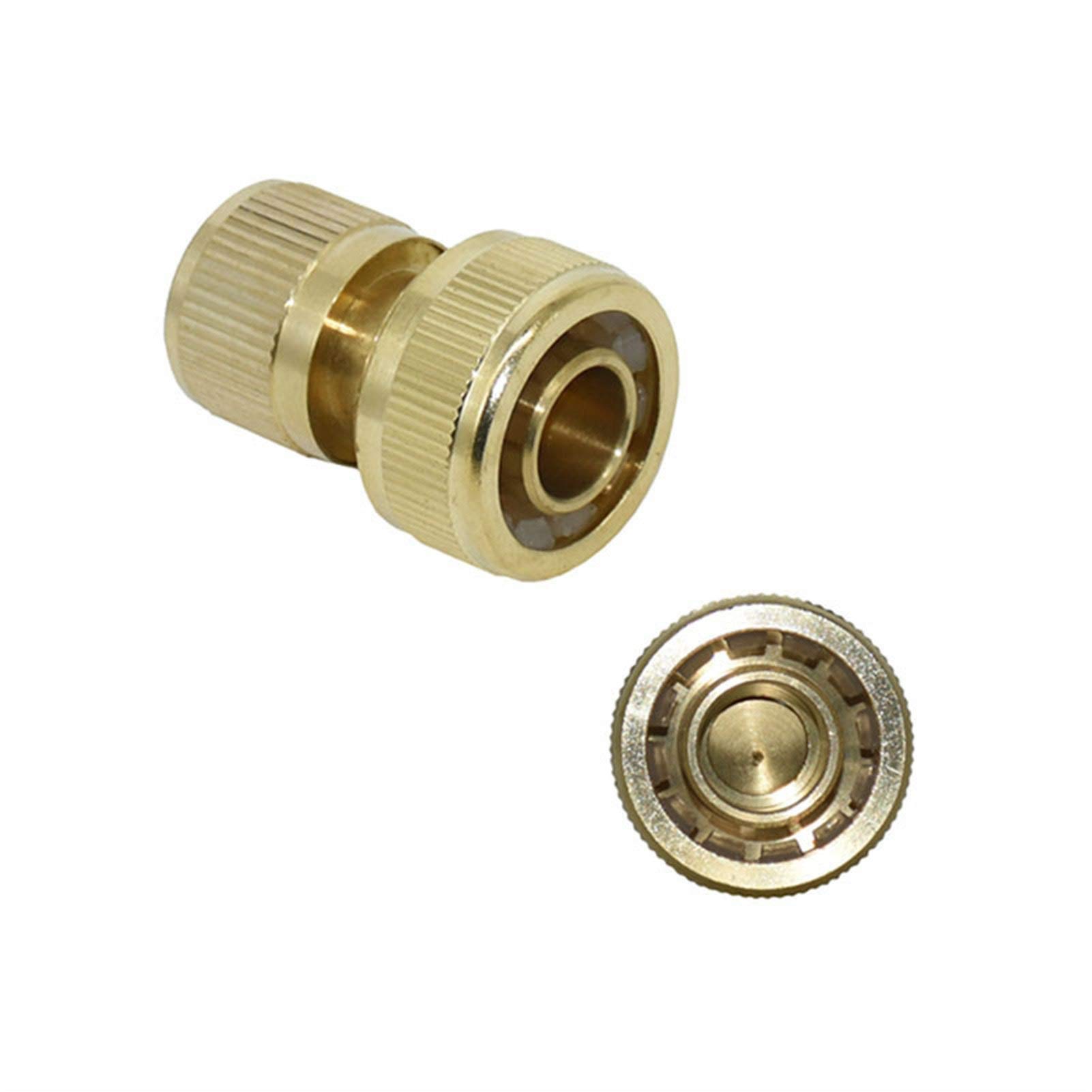 Connecteurs de tuyau LRJSKWZC Connecteur WATERSTOP 3/4 pouce Connecteur en laiton Tuyau de jardin rapide Connecteur rapide 3/4 Adaptateur de pistolet à eau de cuivre 6pcs