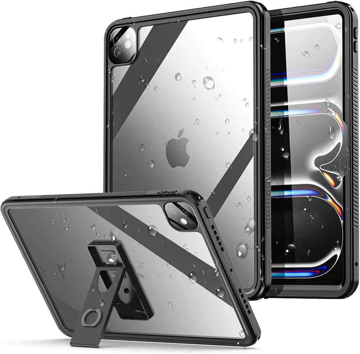 AICase for iPad Pro 13 Inch Waterproof Case M4 2024 7th Generation, [Built-in Screen Protector&Stand] Full-Body Rugged Shockproof Drop Proof Protective Cover for iPad Pro 13 Inch M4 2024 7th Gen