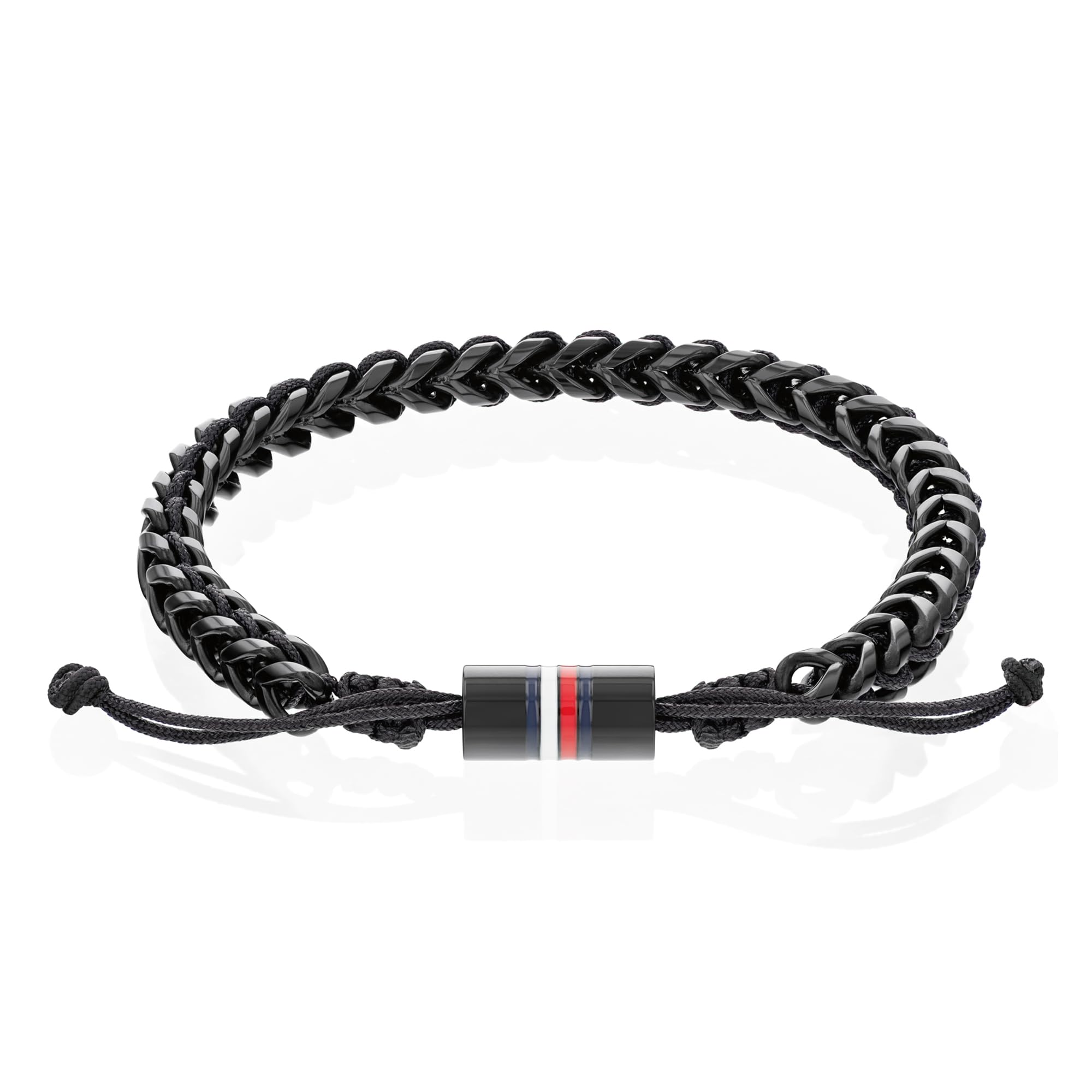 TOMMY HILFIGER Mens Bracelet BRAIDED 2790513 Stainless Steel Canvas Black