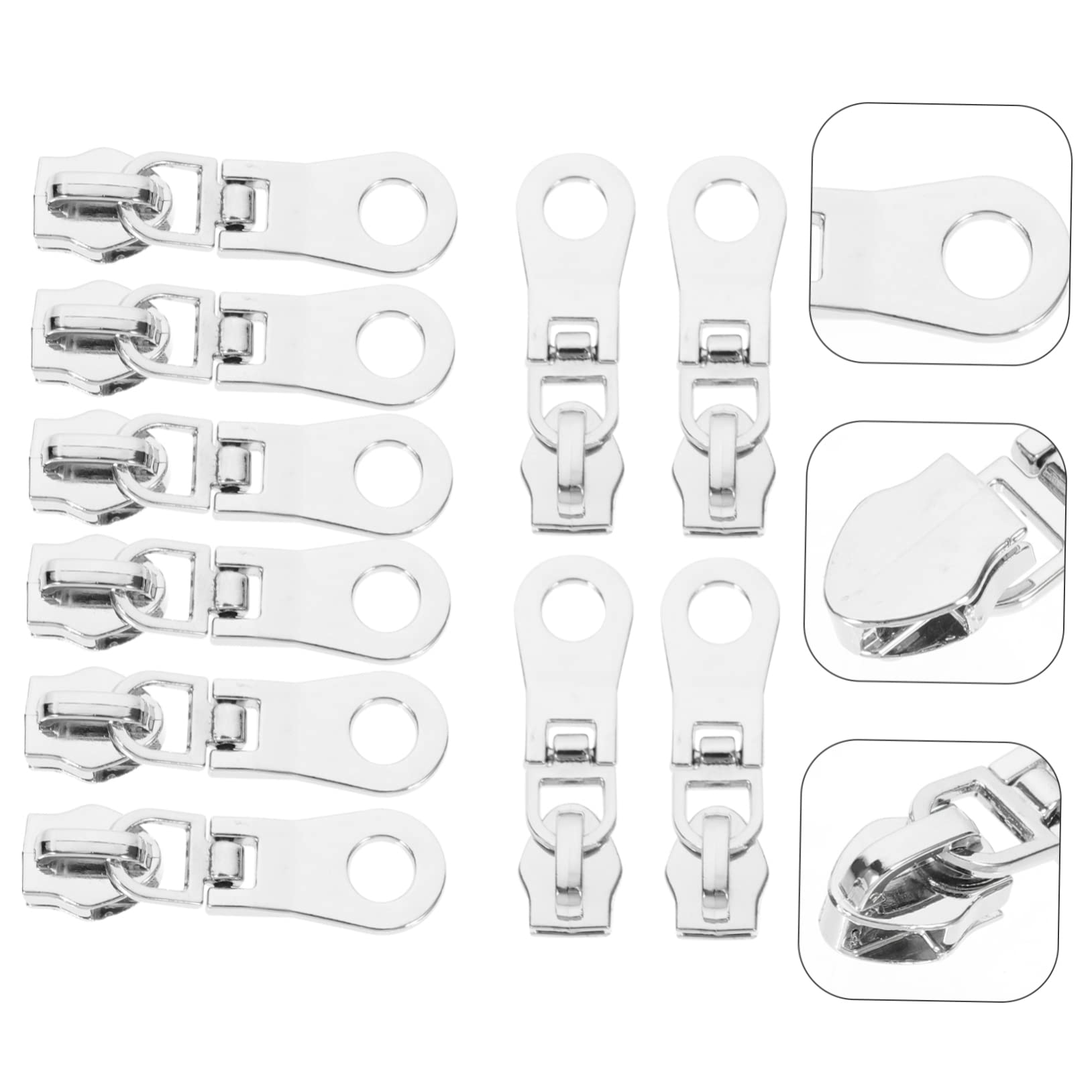 SHINEOFI 30piezas Tiradores De Metálicos Para Ropa y Accesorios De Equipaje Kit De Reparación De Para y Mochilas Instalación y