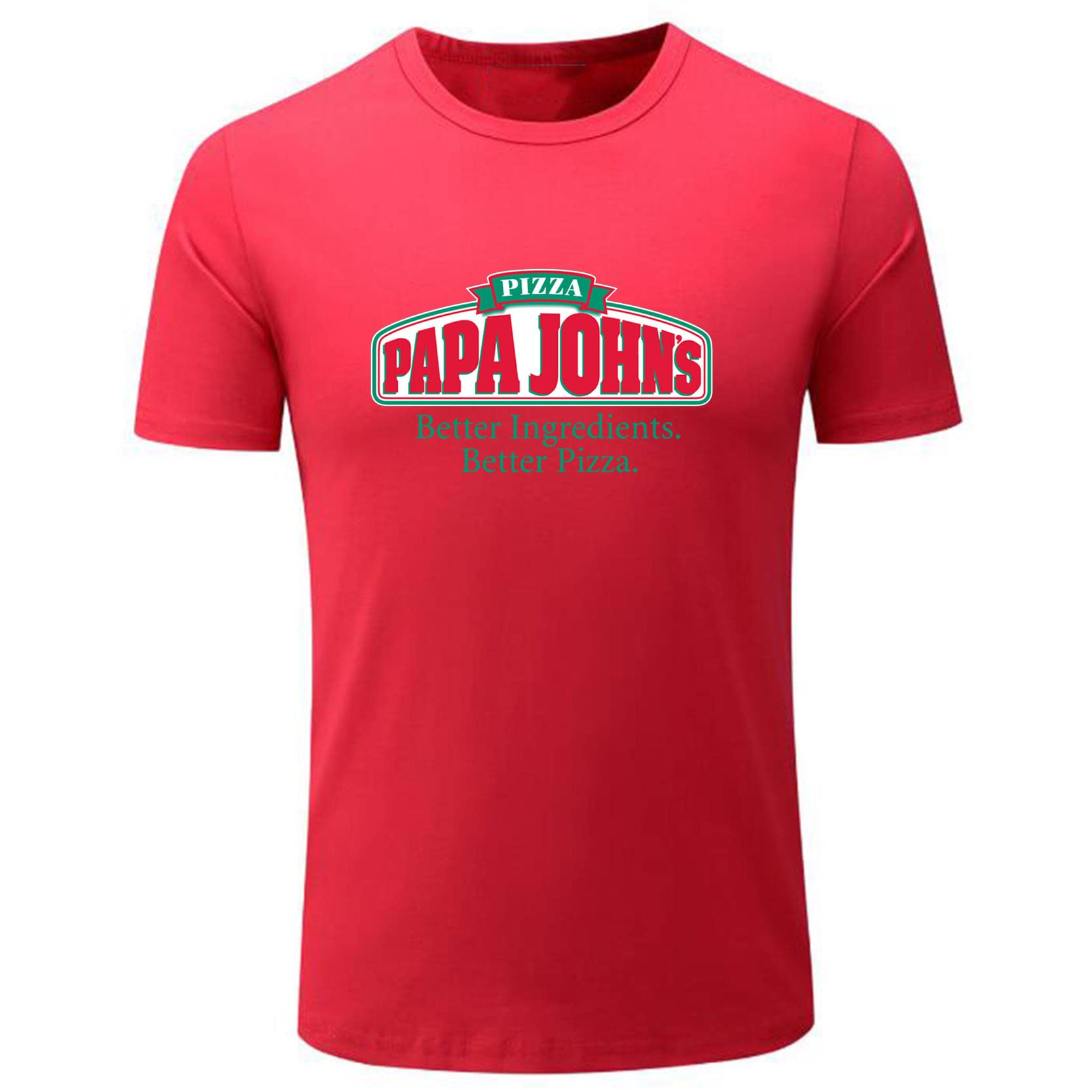 GenericMen's Pizza PAPA John's T-Shirts, Yellow