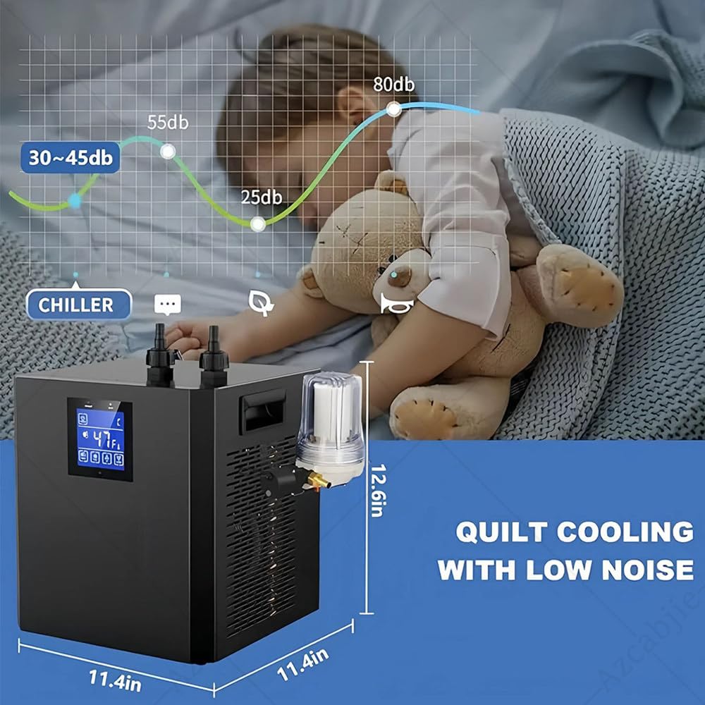 250w Enfriador De Baño De Hielo Silencioso | Compresor 600w,Enfriamiento Rápido,Control Remoto,Filtro Algodón,Refrigeración Por Ventilador,Para Interiores Y Exteriores
