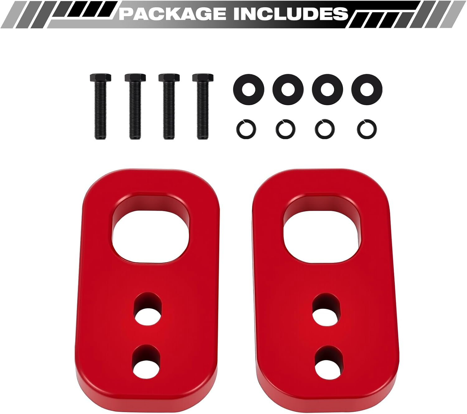 Front Recovery Points for 2024 2025 Toyota Tacoma/Toyota Land Cruiser/Lexus GX550 and for 2025 Toyota 4Runner Front Tow Hooks Recovery Points Hooks 2PCS Red Color