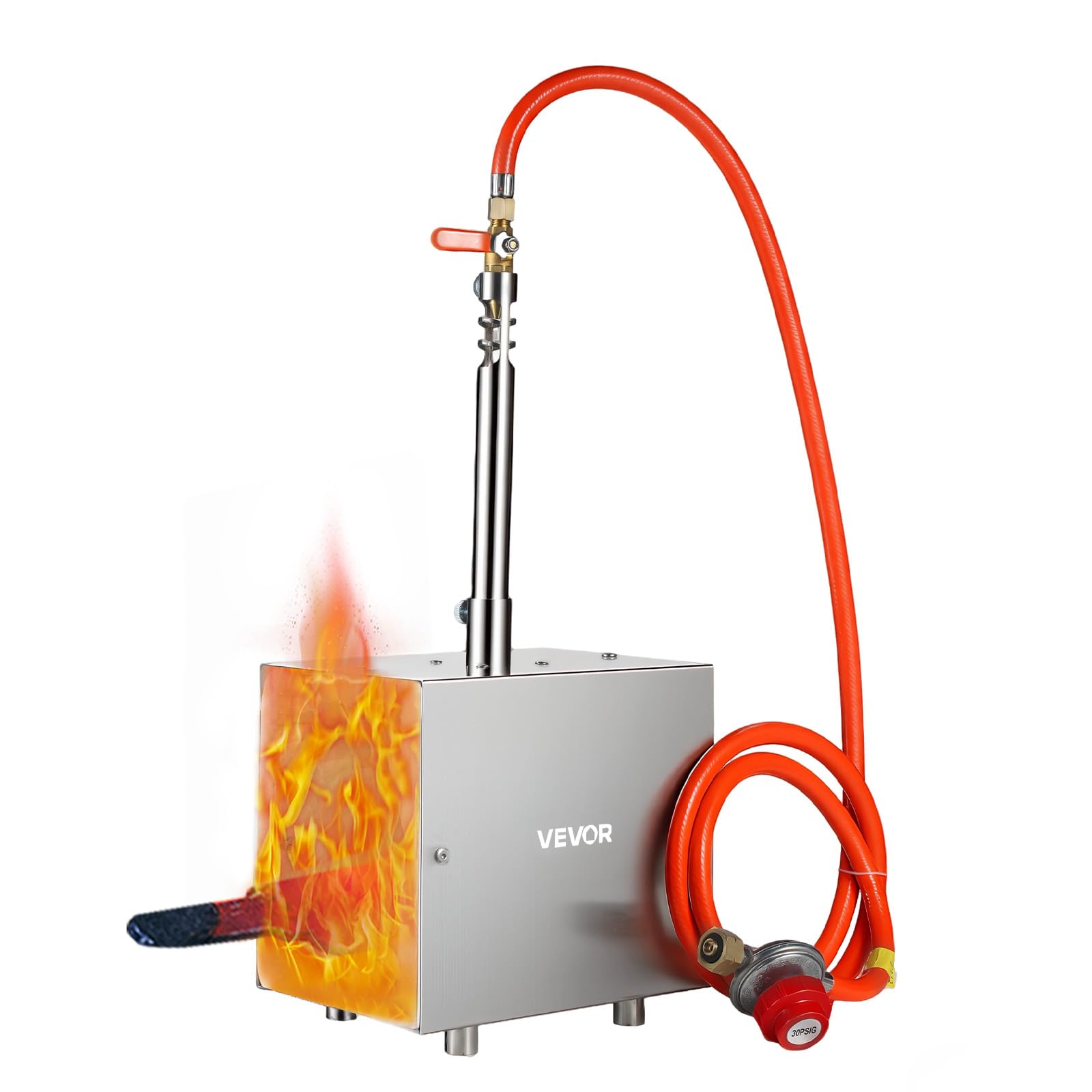 VEVOR Forja de propano portátil, 1 quemador 1427 ℃ para forja de metales, equipo de forja de gas de acero inoxidable, forma cuadrada, para cerrajeros y maniscalcos, elaboración de herramientas
