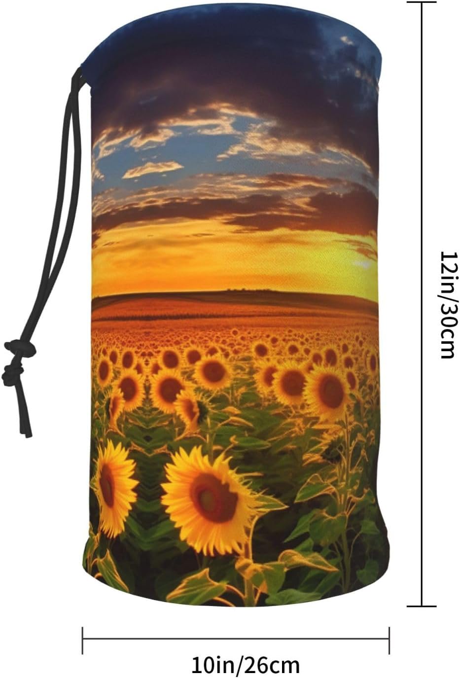 Winter Neck Warmer for Men Women, Sunflower Field Neck Gaiter UV Sun Protection Face Mask Windproof Cold Weather Face Cover Thermal Ski Mask Scarf for Outdoor Sports Bandana
