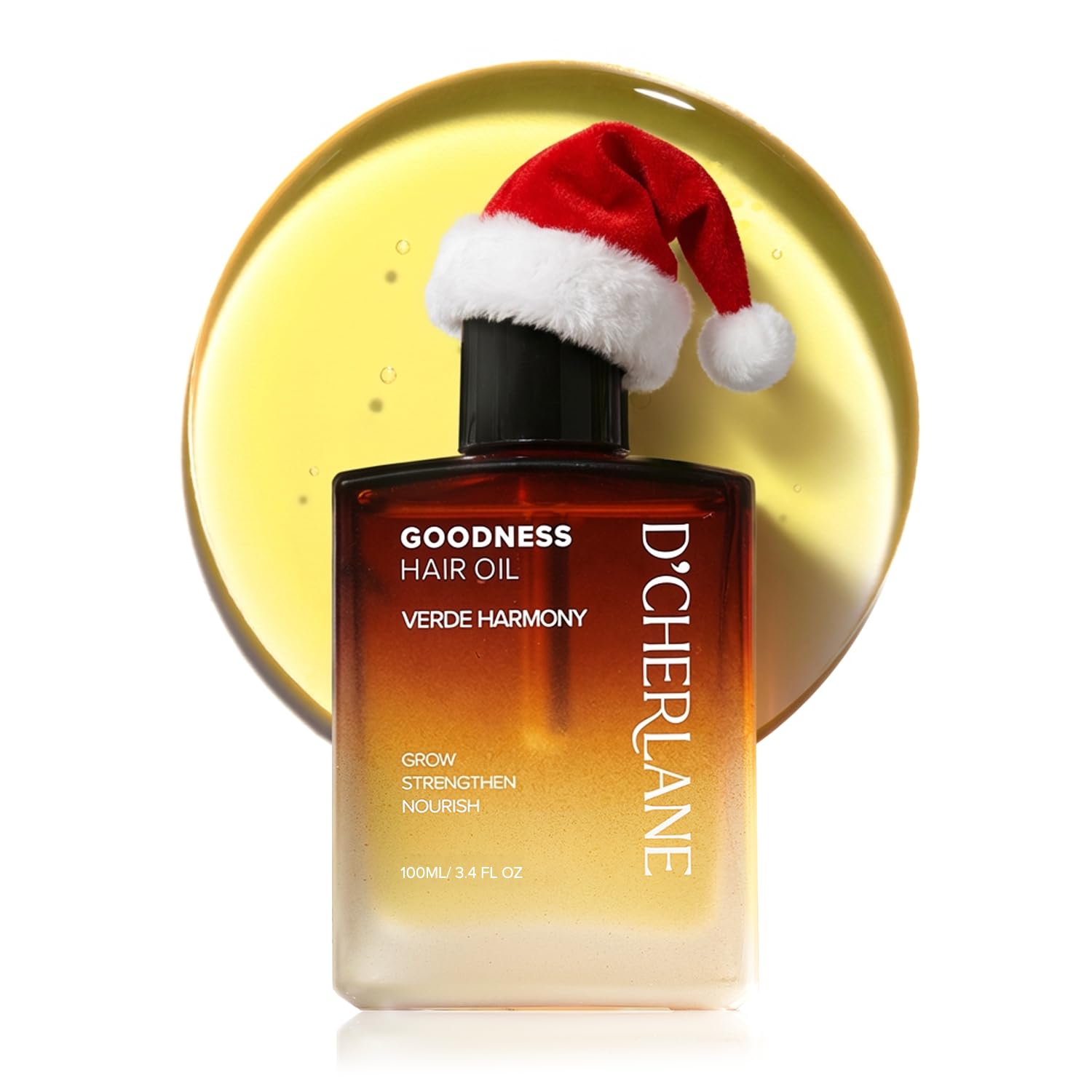 D’Cherlane Hair Growth Oil – Scalp Treatment with Rosemary, Argan, Coconut & Castor Oil Organic | Lightweight, Non-Greasy Formula for Fuller, Thicker, Stronger Strands | For All Hair Types