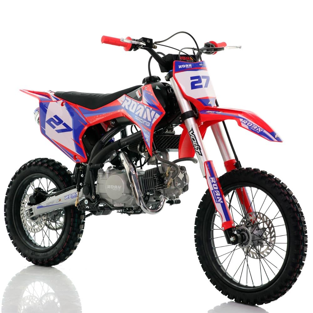 Pit bike Apollo RXF-Z 140CC 17/14 XL con radiador de aceite motocross, enduro (rojo)