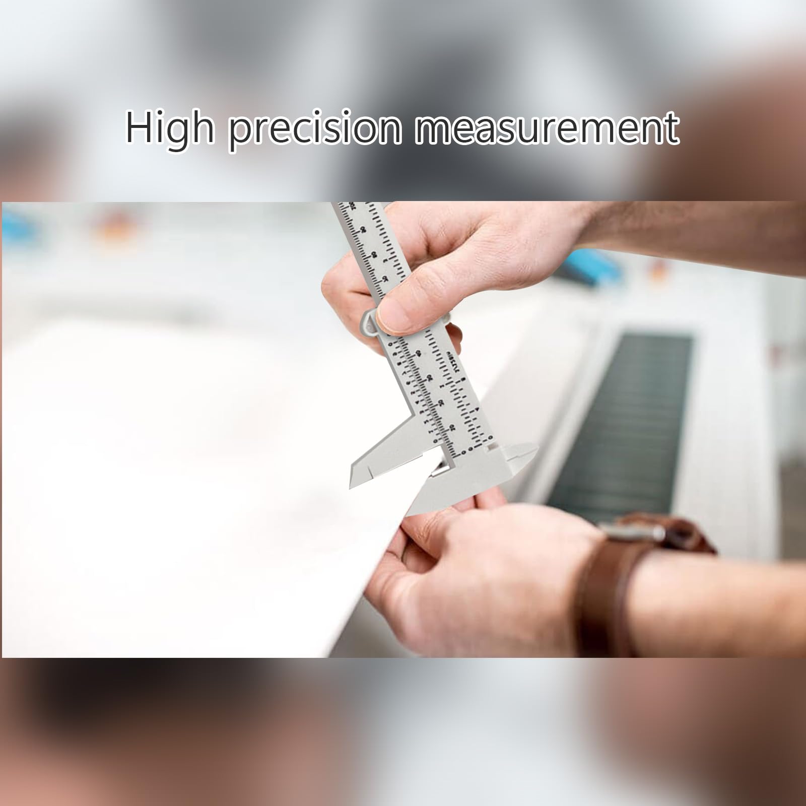 4 Pezzi Calibro Digitale, 150 mm Scorrevole Calibro Professionale Plastica 0,01 mm in Precisione, per la Casa, l'ufficio, Gli Studenti, la Misurazione dei Gioielli