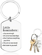 1PCS Little Reminders Mental Health Gifts for Women Positive Gifts Key Rings Women Mindfulness Gifts Inspiration Keyring Motivational Health Keyring of Cheap Gifts Daily Affirmation Invigoration Gift