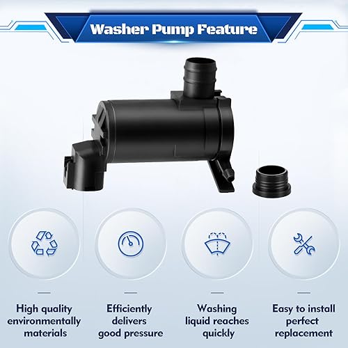 Vista 13 de HHCSOP Bomba de lavado de parabrisas, repuesto para Hyundai Accent Elantra Sonata Tiburon Tucson XG300 XG350, Kia Amanti Optima Sportage - Reemplaza