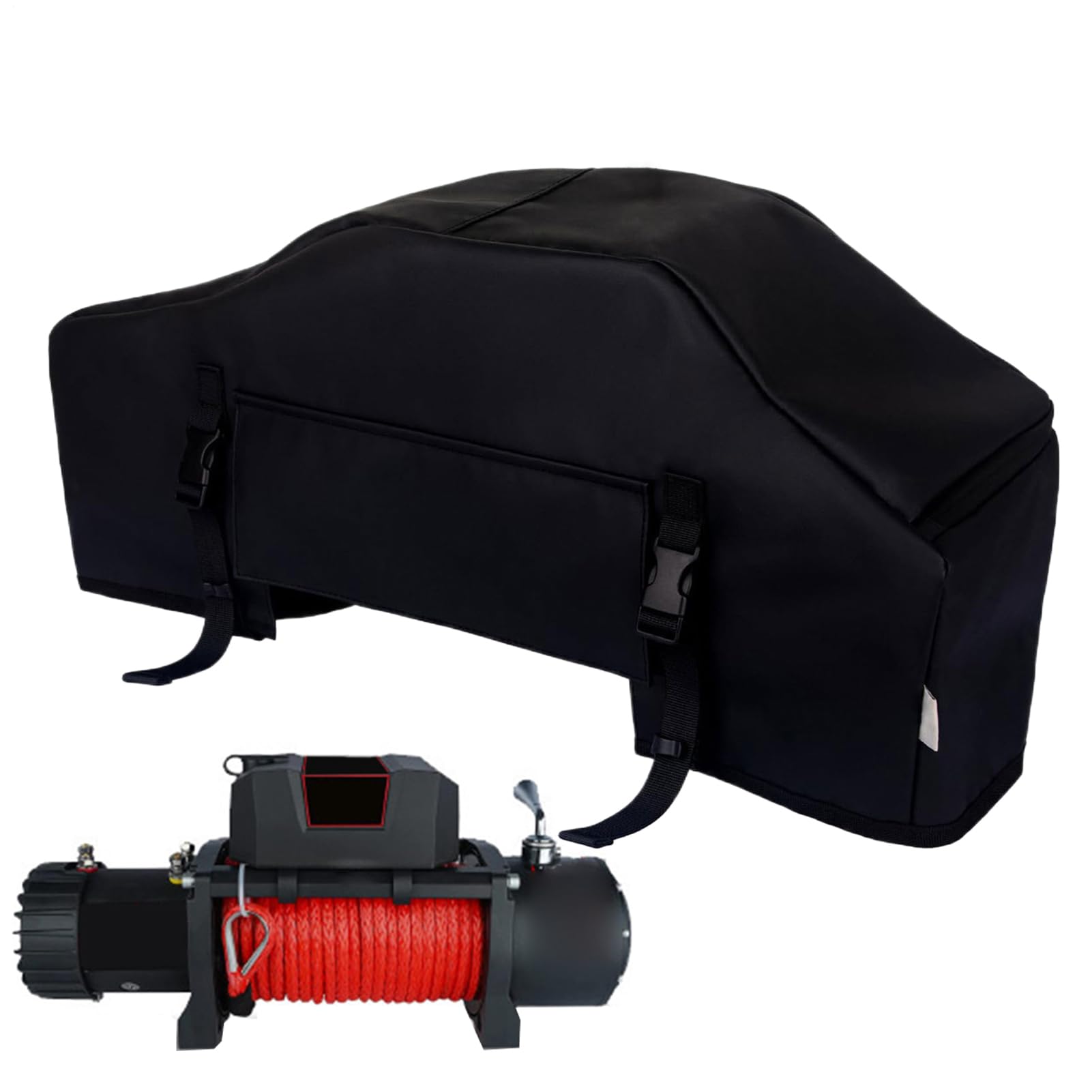 Housse de protection anti-UV imperméable pour treuil, 55 x 26 cm, accessoire de protection imperméable pour treuil extérieur, rangement intérieur, camping, voyage, protection d'équipement d'aventure