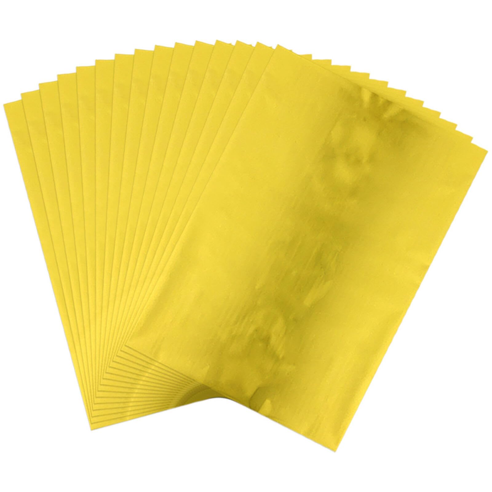 CYFUN DESIGN 50 Pieces Toner Reactive Foil for Laminator, 20x29cm/7.9x11.4inch Foil Paper for Toner Foiling Scrapbooking Craft Projects Card Making, Foil by Laser Printer and Laminator (Gold)
