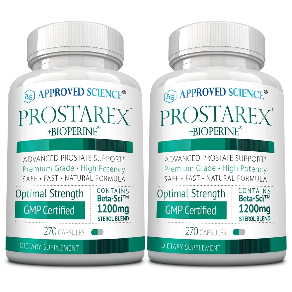Approved Science Prostarex - Prostate Supplement - Saw Palmetto 1200mg Beta-Sitosterol Bioperine - 540 Capsules - 6 Month