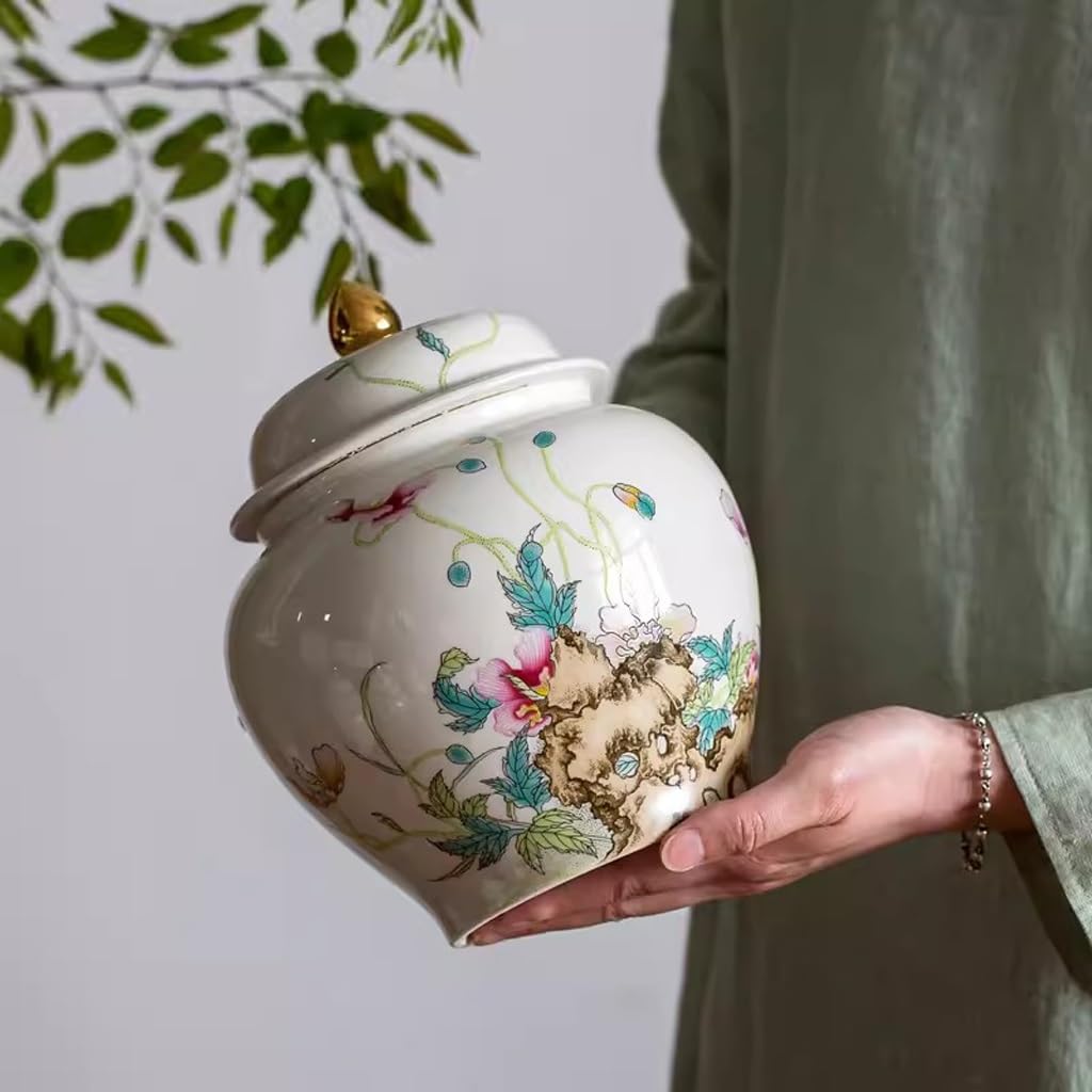 XYNSNDB Pojemniki kuchenne Pojemnik ceramiczny na herbatę Pojemnik na herbatę o bardzo dużej pojemności Pojemnik na herbatę chińską Sober do serwowania mielonej kawy, herbaty, cukru, soli i nie tylko