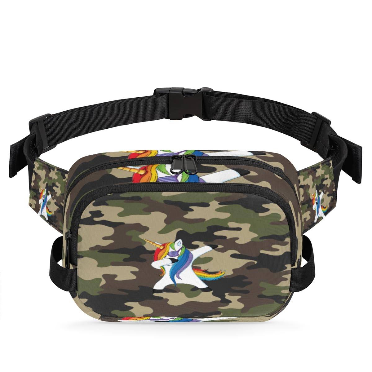 TropicalLife Riñonera con diseño de unicornio para mujeres, hombres, niñas y niños, riñonera de unicornio, para correr, deportes, senderismo, bolsa de cinturón, color, XL, Organizador de bolsas