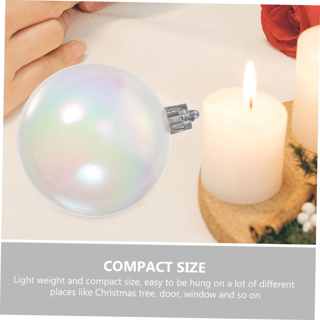 Gatuida 24piezas Adornos Colgantes De Navidad Transparentes para Árbol Bodas y Accesorios De Fiesta para Un