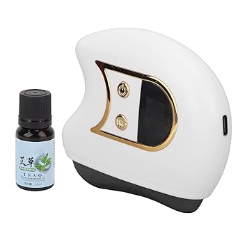 Electronic Guasha Machine, Cordless Guasha Machine with Heated Stone Needle with Essential Facial Oil for Home (White)