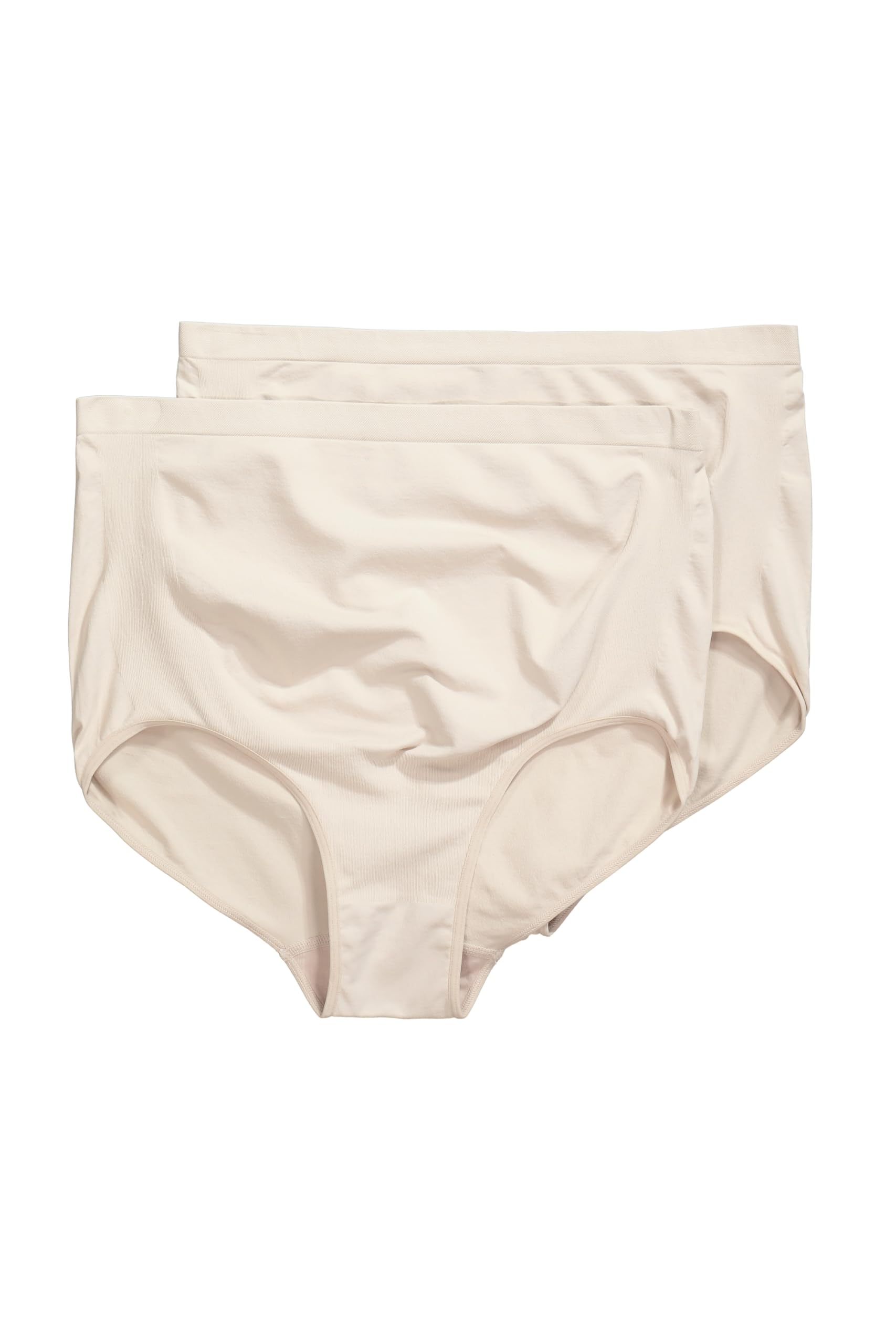 Ulla Popken Damen große Größen Übergrößen Plus Size Mama Maxislips, 2er-Pack, Baucheinsatz, Seamless 853624