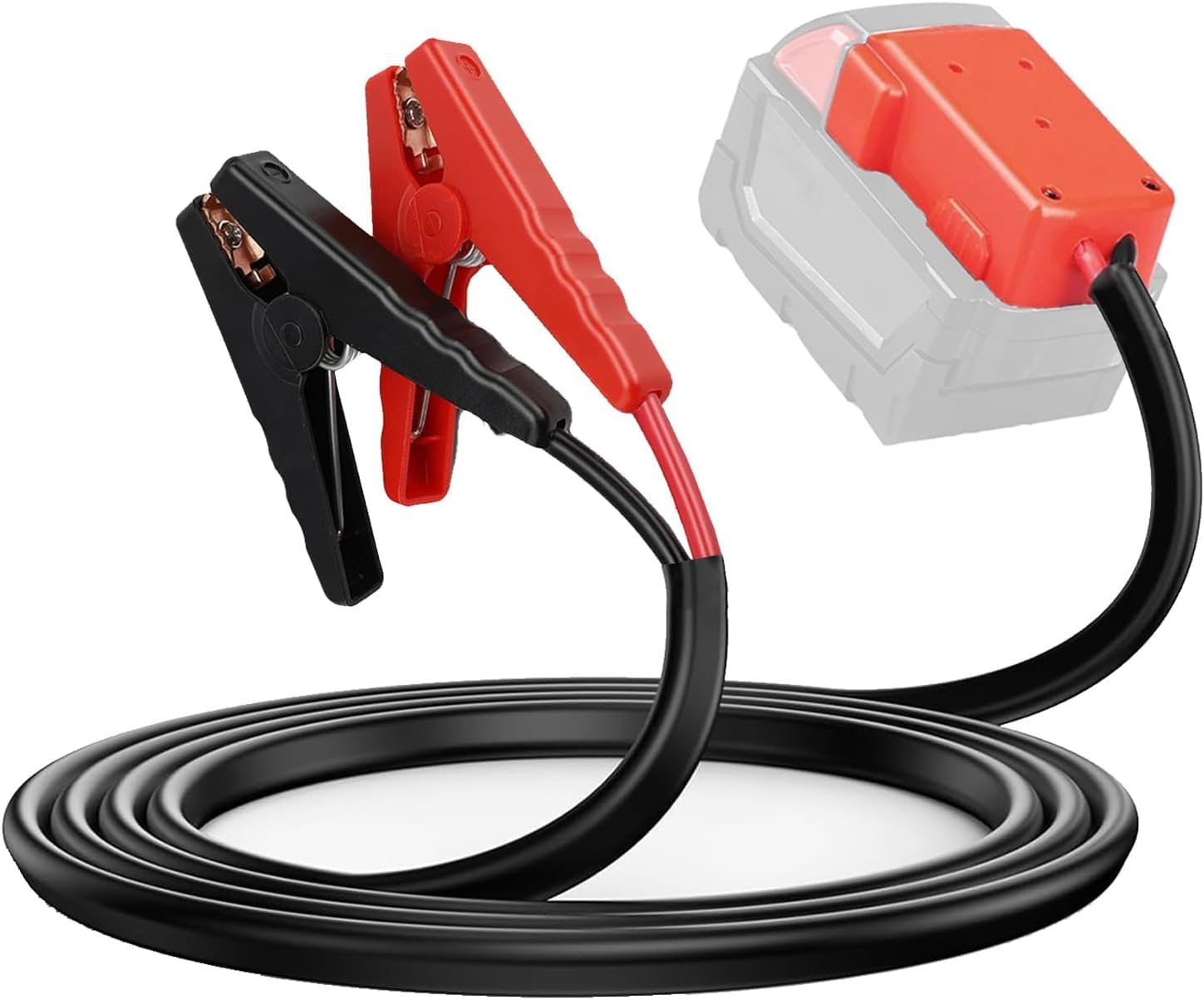 SLGAHGS 5.6FT Jumper Cables with Alligator Clips for Milwaukee M18 18V Batteries,Jumper Cable Clamps with Adapter Silicone Wire 8AWG Automotive