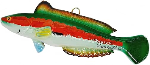 Sicilia Bedda - PESCI IN CERAMICA SICILIANA da Parete - Prodotti Artigianali realizzati a Mano (18x6, Donzella)