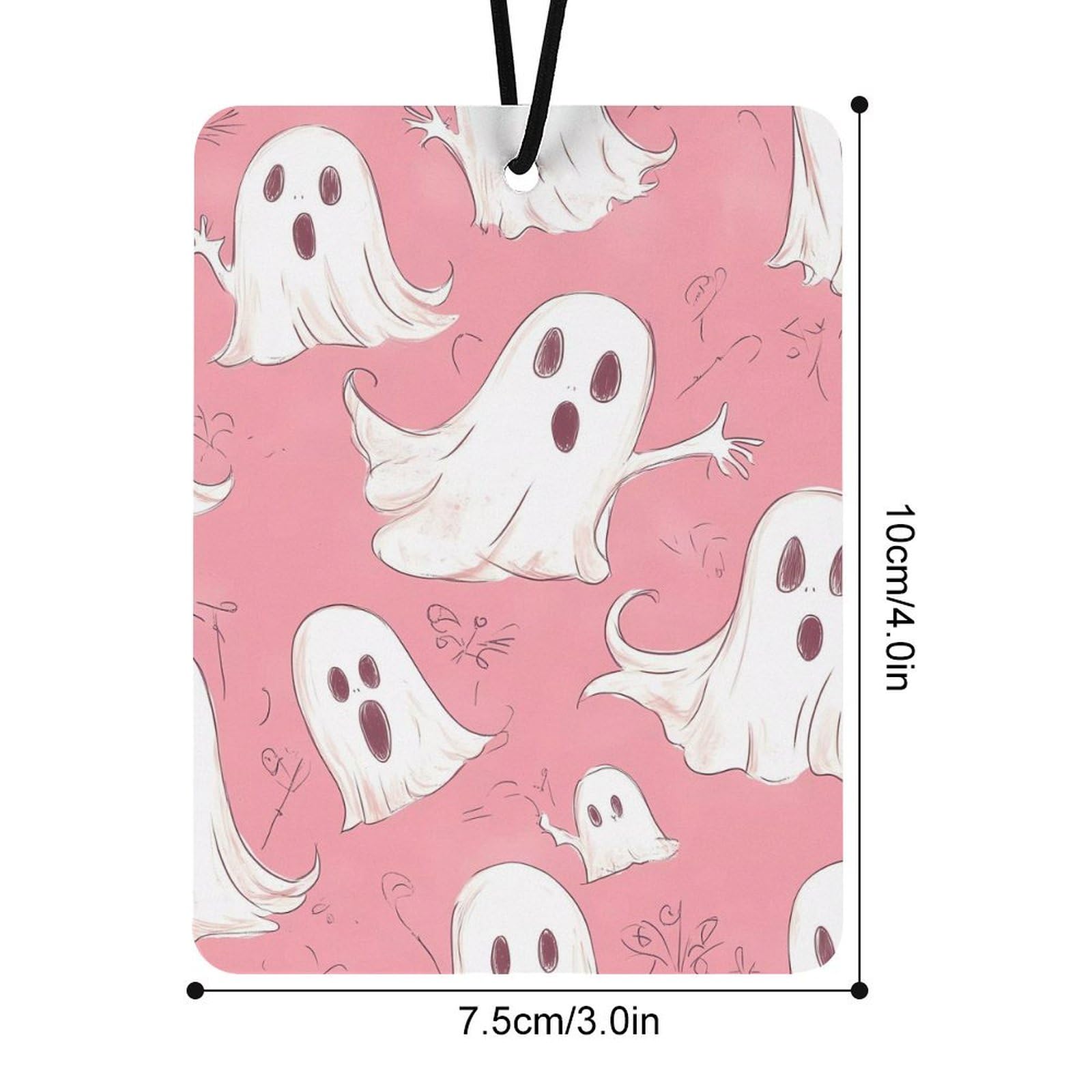 Halloween Cute Ghost Car Air Freshener Hanging Aromatherapy Tablets for Car Accessories Square