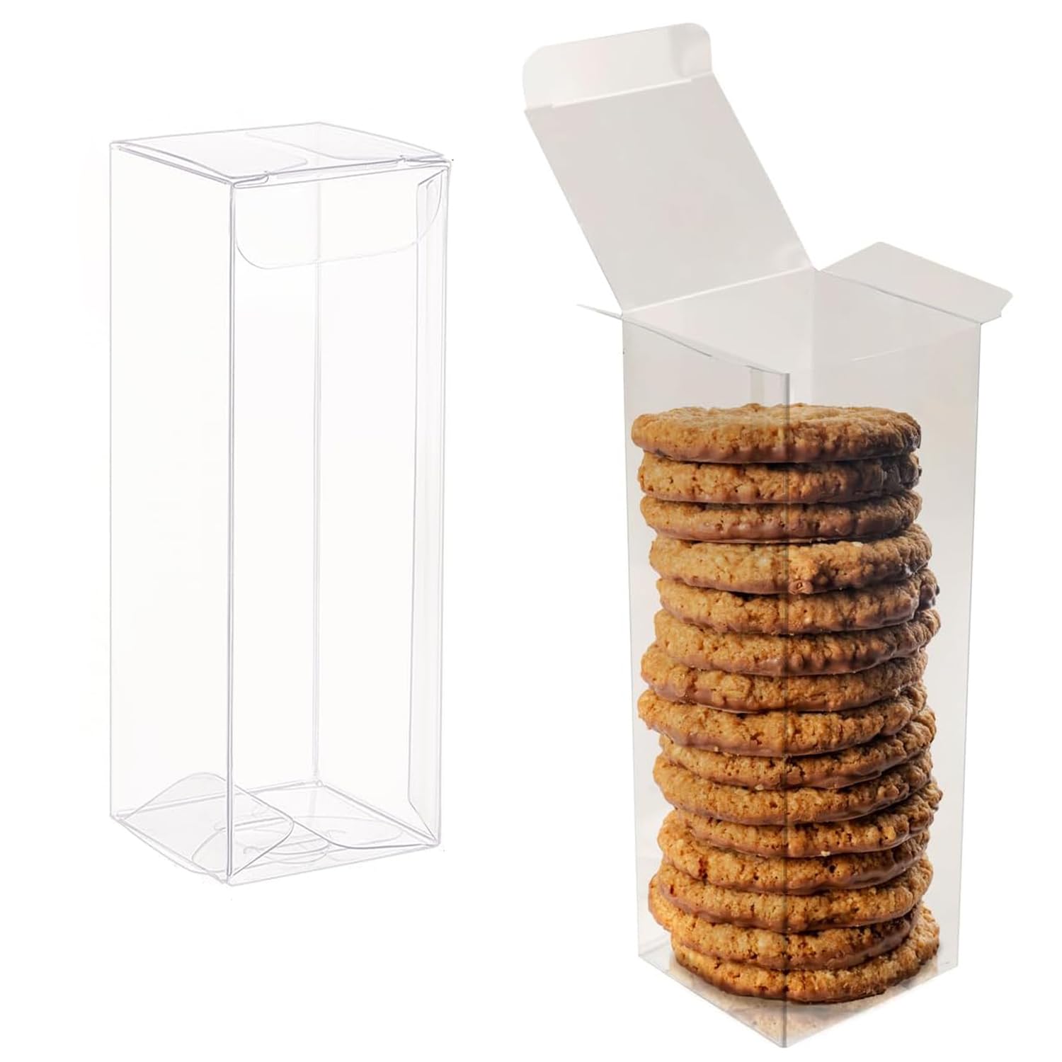 Photo 1 of HOUPOUSEN Clear Treat Boxes, 25 Pack 2x2x6 Inch