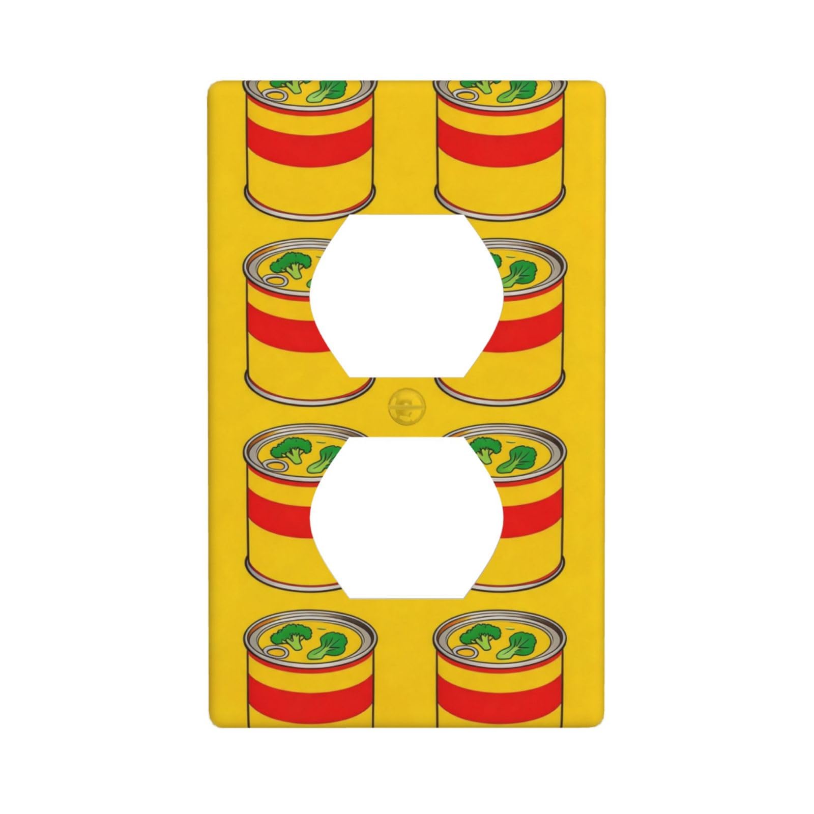 Soup can Decorative Switch Plate Cover-Unbreakable Polycarbonate Wall Plate for Home Office, 1 Gang with Screws