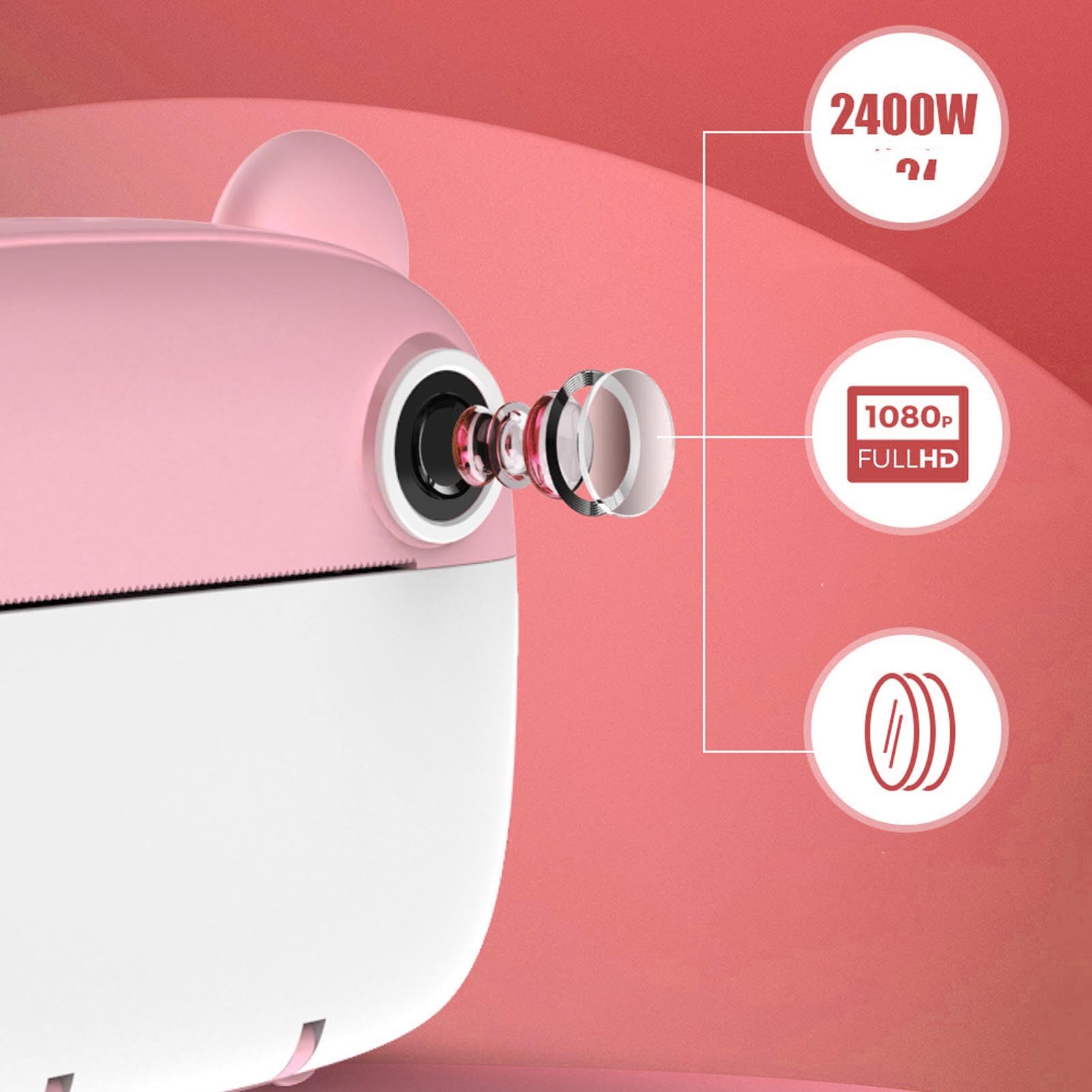 POENVFPO Cámara de Impresión Instantánea, Cámara Digital Portátil HD de Doble Lente de 48 MP para Niños con Tarjeta de 32 GB y Papel de Impresión, de Cumpleaños y Vacaciones