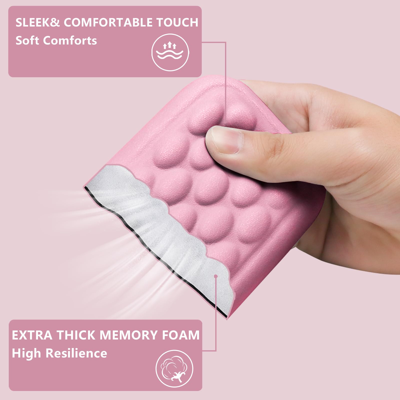 Ergonomische Handgelenkauflage für Tastatur und Maus, Computertastatur-Handgelenkauflage – weiches Memory-Schaum-Tastatur-Handgelenkauflage-Set, Schmerzlinderung für Laptop, Arbeiten, Tippen, Gaming,