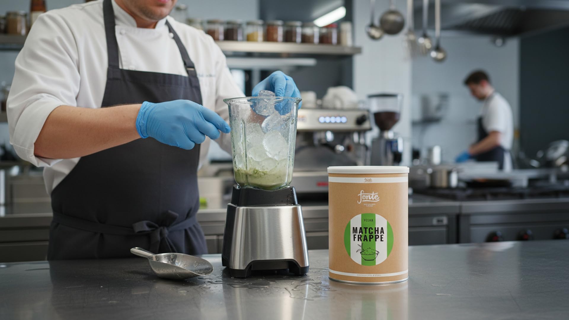 Fonte Matcha Frappé, Veganes Matcha Getränkepulver, Handgefertigte Mischung, 2 kg