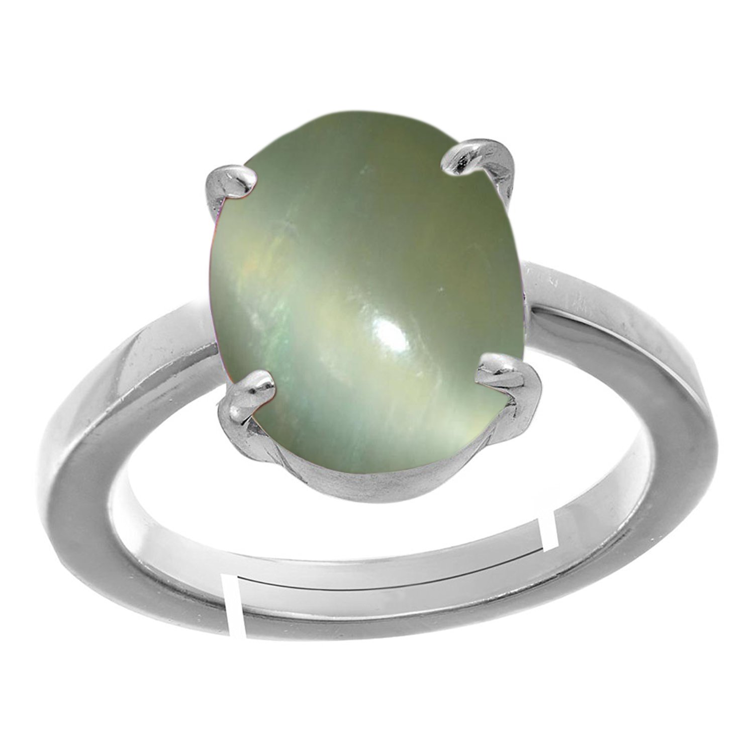 Accurate Traders 10.5 Ratti Cats Eye Stone Silver Adjustable Ring (9.6 carats) Original and Certified by GLI natural Lehsunia Gemstone Chandi Free Size Anguthi Unheated and Untreated for Astrological Purpose for men and women (B07FKX1M9K) Amazon Price History, Amazon Price Tracker