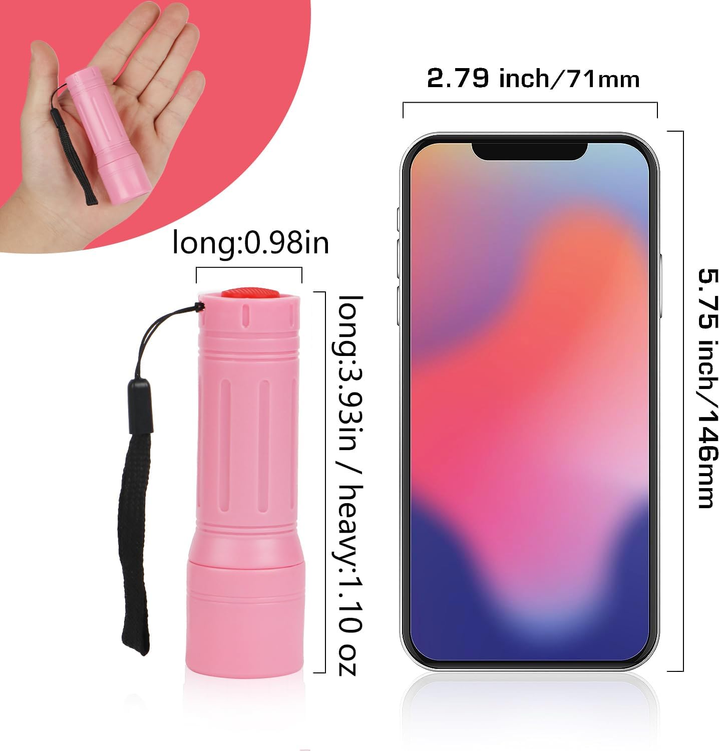 50 Pack 9-LED Mini Flashlight Bulk, Small Multicolor Flashlights with Lanyard, Batteries Included, for Hurricane Supplies Party Favors, Christmas Gifts Stocking Stuffer